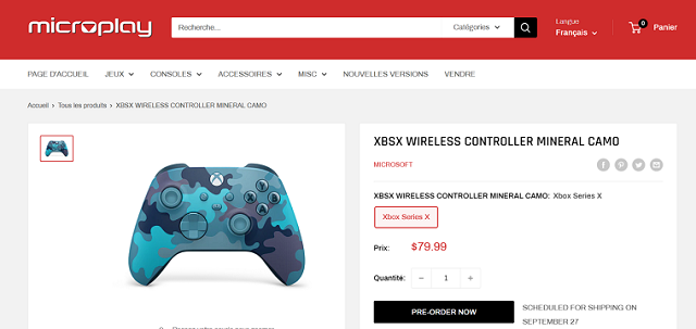 Mineral Camo Controller Listing