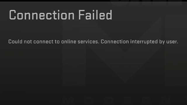 Modern Warfare 2 'connection failed' screen error: How to fix