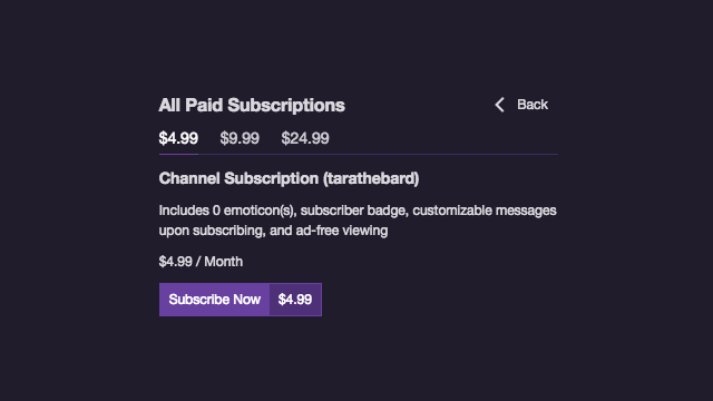 Twitch Subscription