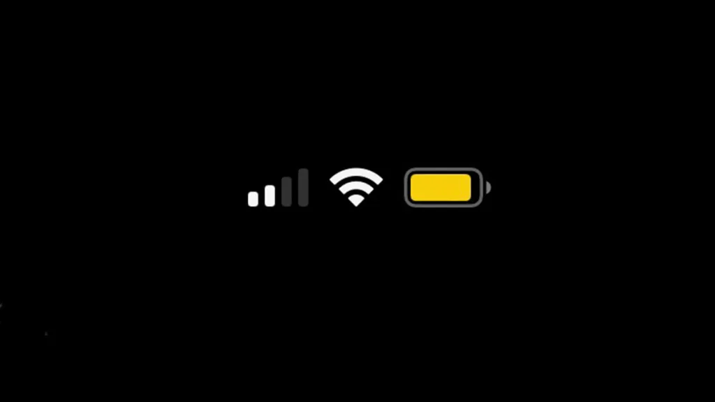 iPhone Yellow Battery Icon
