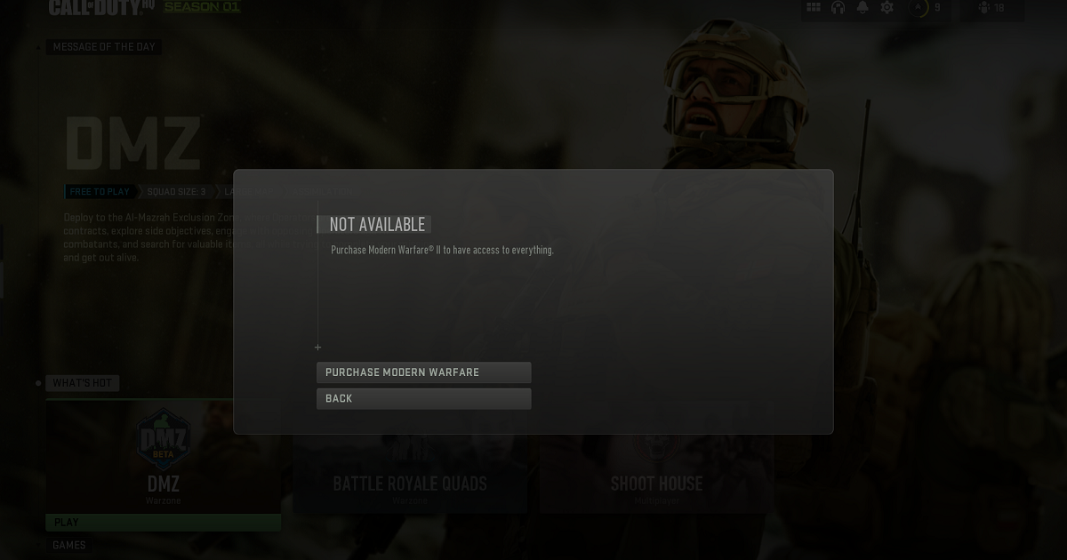 You can't play Call of Duty: Modern Warfare yet. Can someone please tell me  what to do? : r/CODWarzone