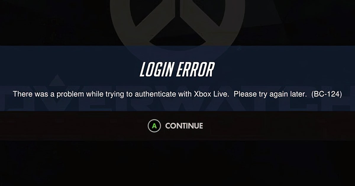 Dempsey min deze Is There an Overwatch 2 BC-124 Login Error Code Problem Trying to  Authenticate With Xbox Live Fix? - GameRevolution