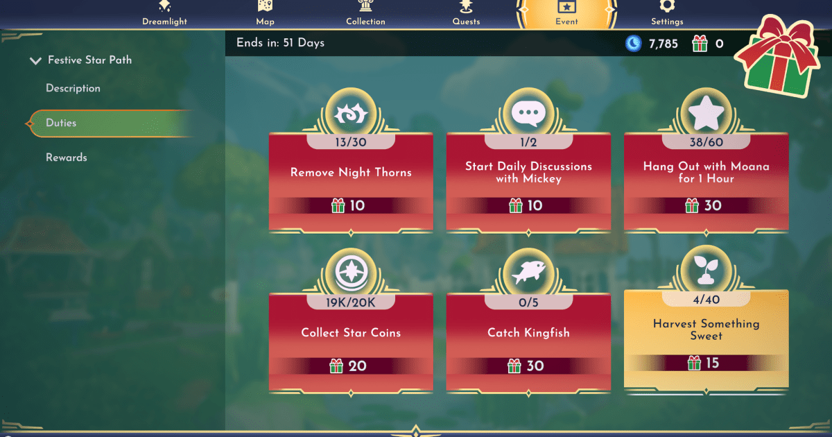 Dreamlight Valley Harvest Something Sweet Festive Star Path Duty Guide