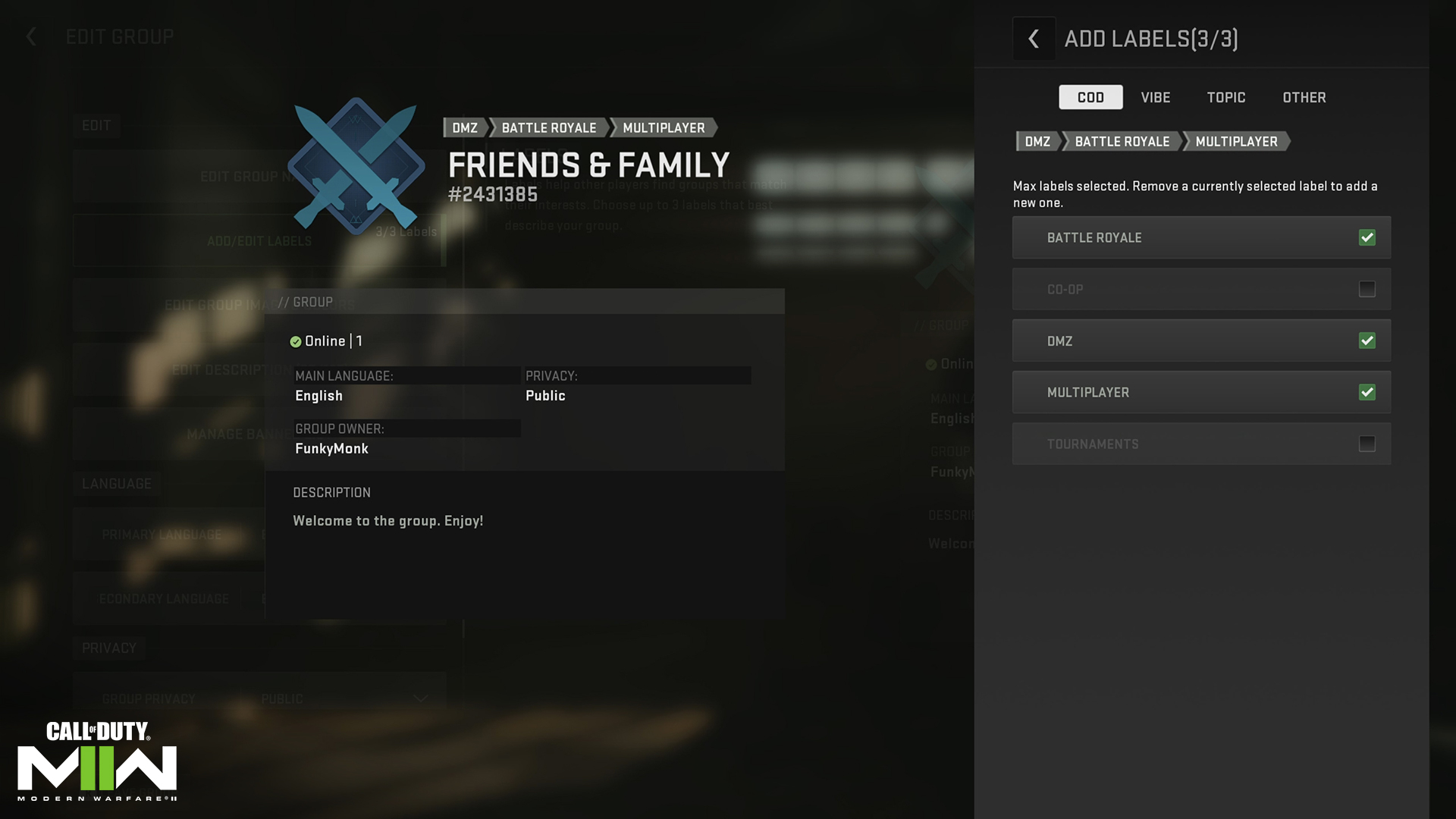 How to Create Clan Groups in Modern Warfare 2 and Warzone 2