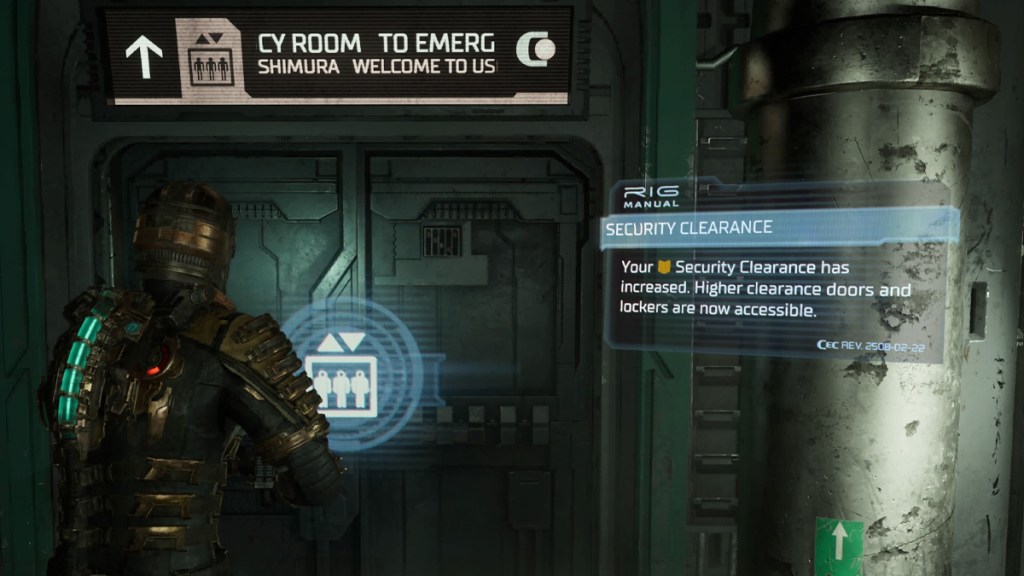 Dead Space Remake security clearance 1