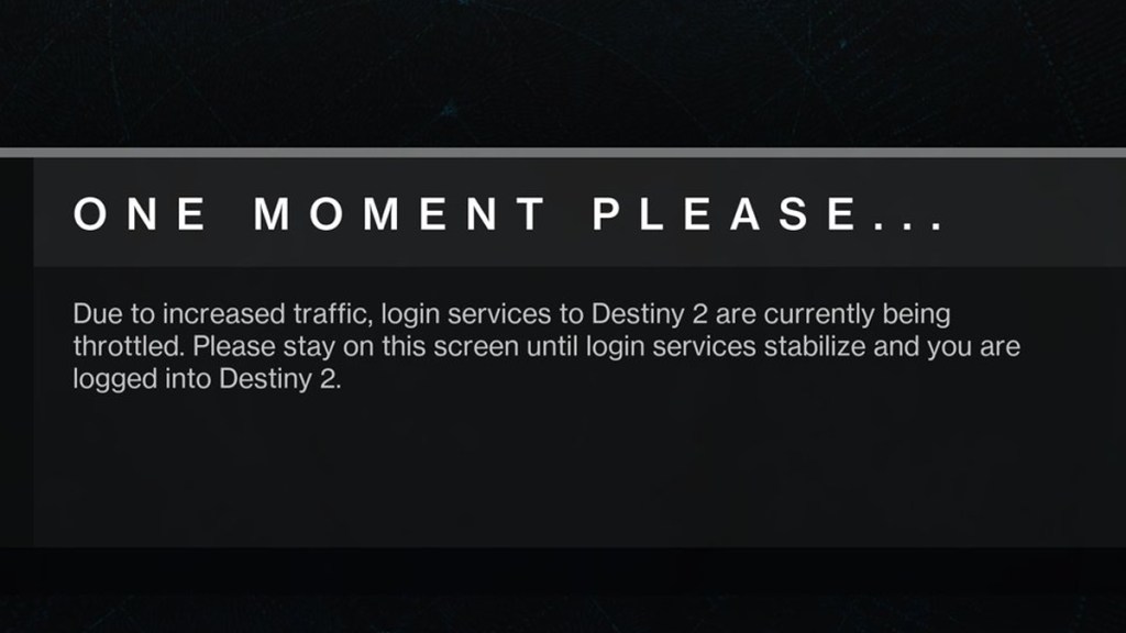 Destiny 2 'One Moment Please' Error Fix
