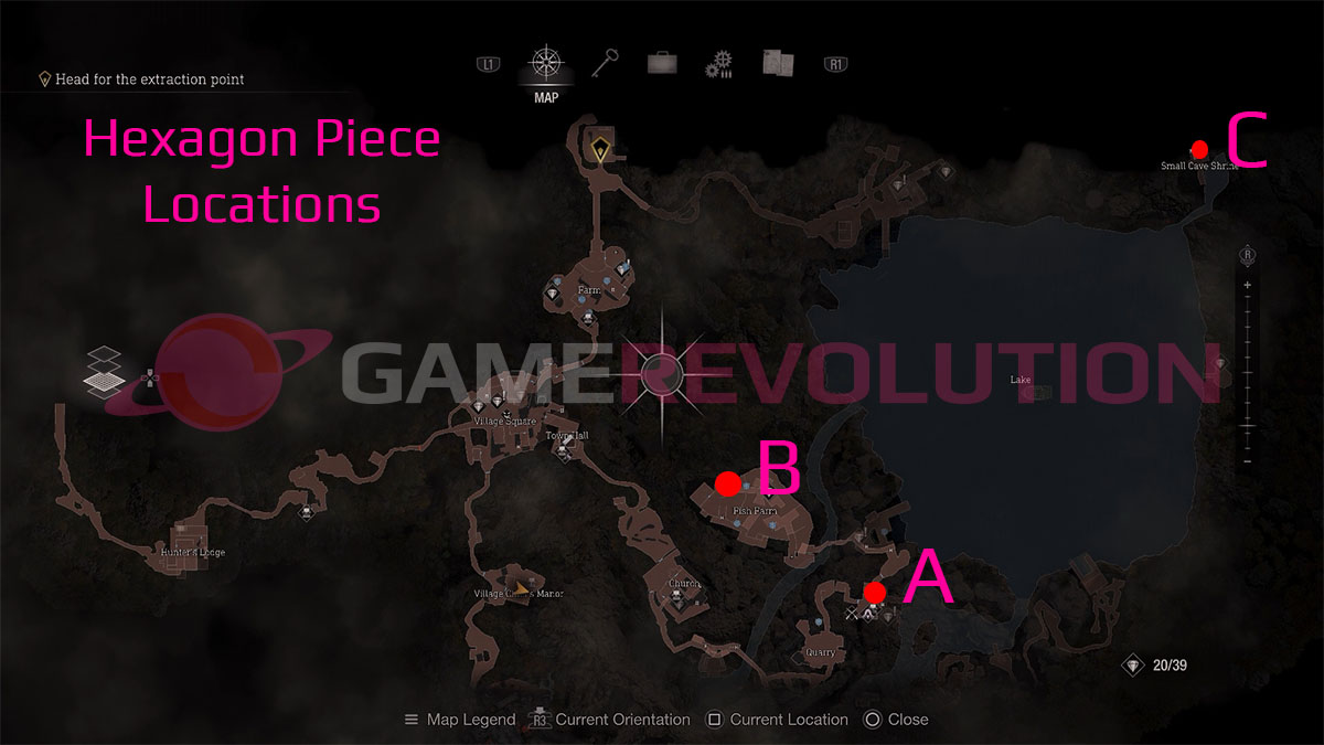 RE4 Remake Hexagon Puzzle Solution Hexagon Piece Locations