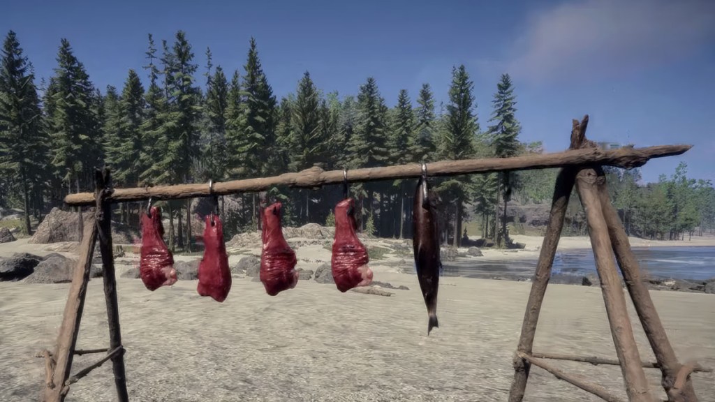 Sons of the Forest Drying Rack Preserve Meat