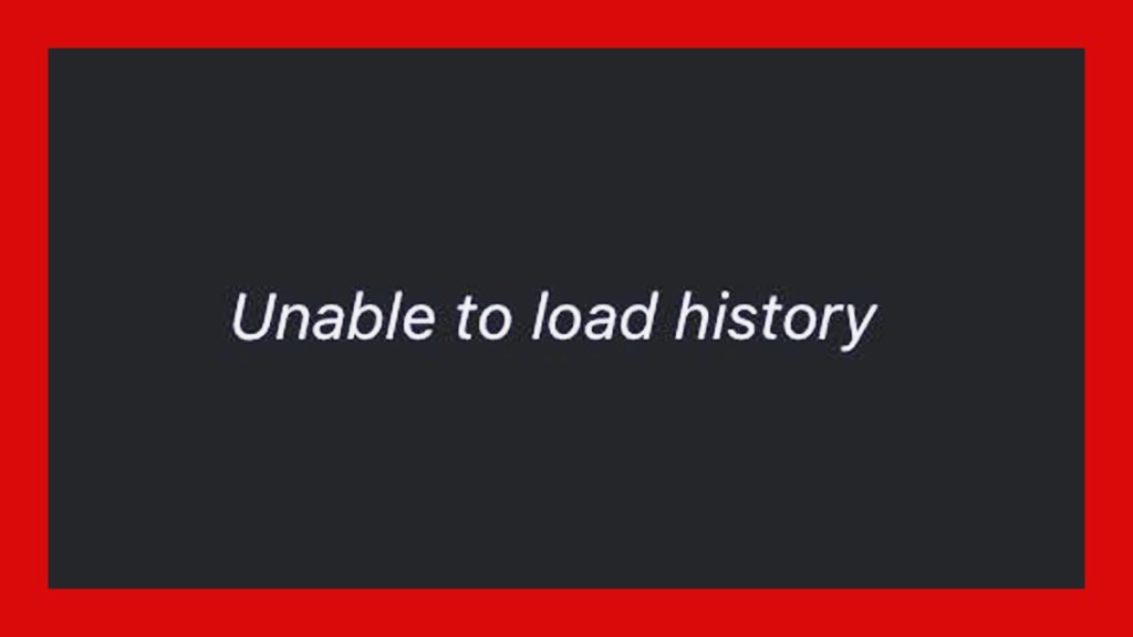 ChatGPT 'Unable to Load History' Error fix