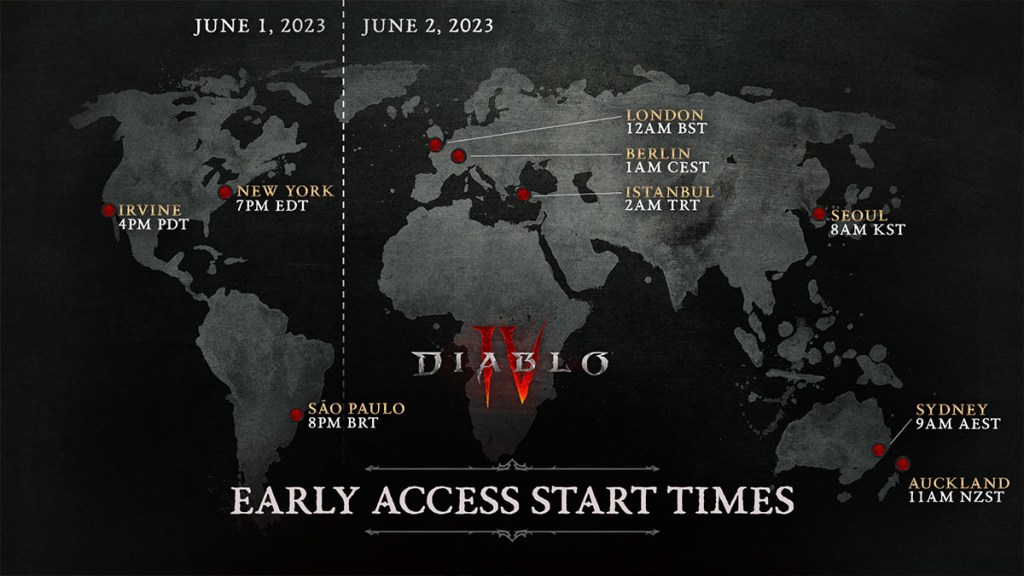 Diablo 4 Early Access Times