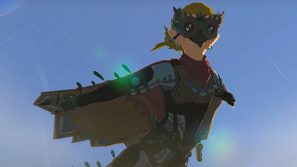 Zelda: Tears of the Kingdom Glide Set Location Shirt Tights Mask
