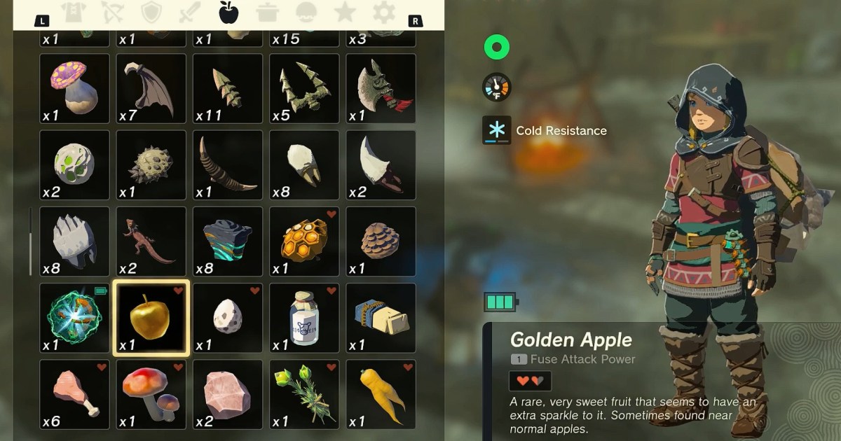 Zelda: Tears of the Kingdom Golden Apple Recipe List - GameRevolution