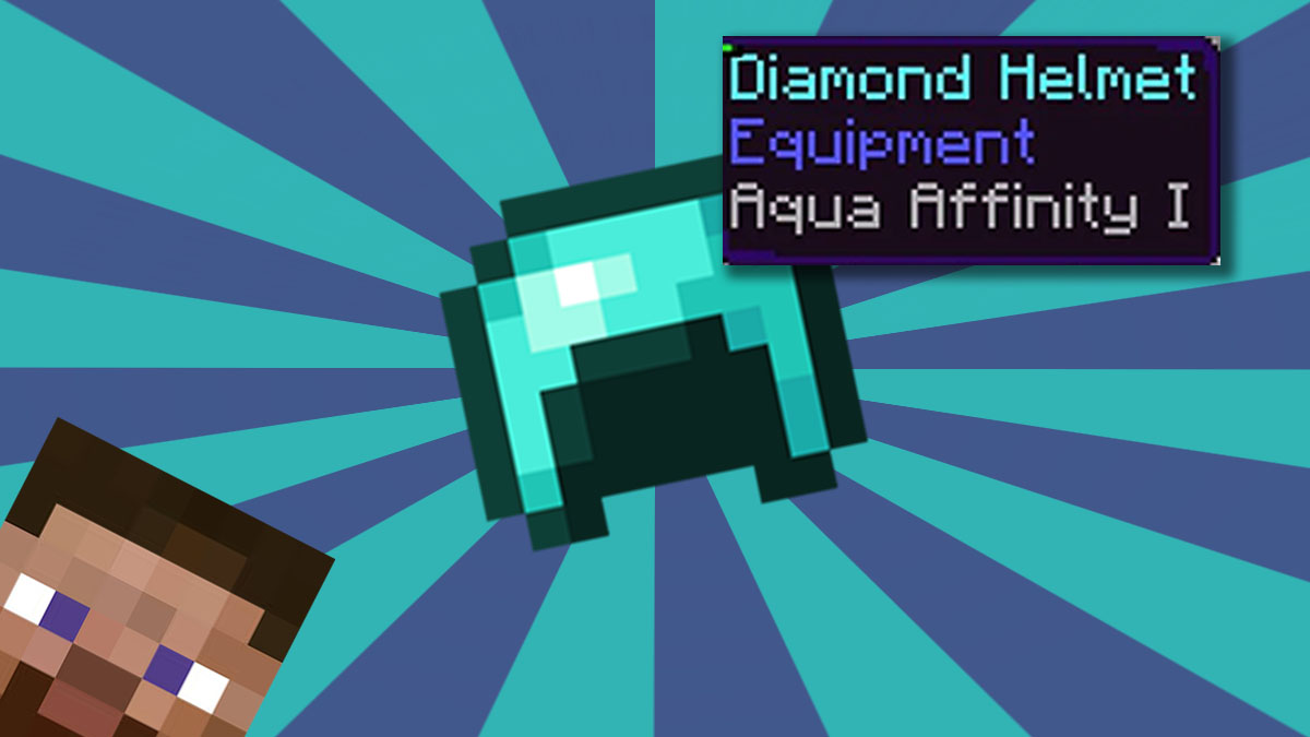 Minecraft Aqua Affinity Enchantment How to Mine Faster Underwater