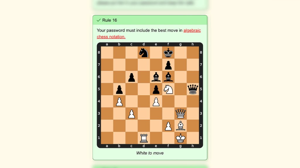 Password Game Rule 16: How to Find the Best Chess Move in