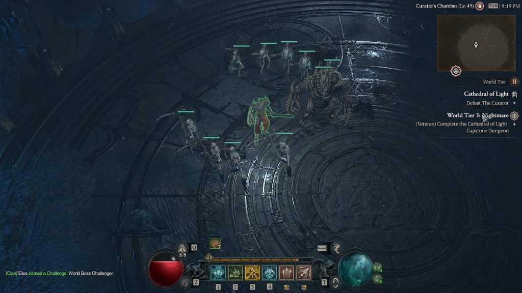 Diablo 4 Capstone Dungeon Glitch The Curator Disappears Disappear Cathedral of Light