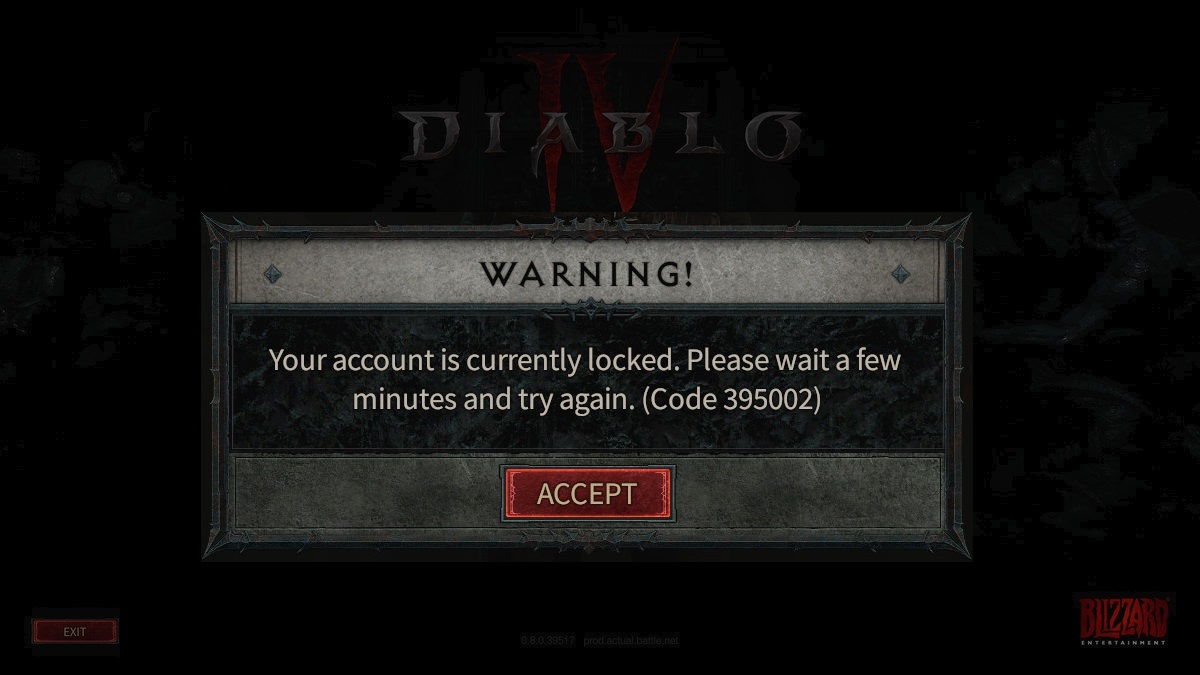 Diablo 4 Your Account Is Currently Locked Error: Code 395002 Fix -  GameRevolution