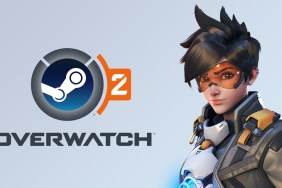 Overwatch 2 promo image with Tracer overlaid with Steam logo