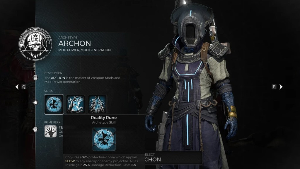 Remnant 2 Archon Archetype Class Skills Traits Perks Armor