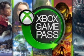 Xbox Game Pass logo in front of some images from games, such as Doom and Halo.