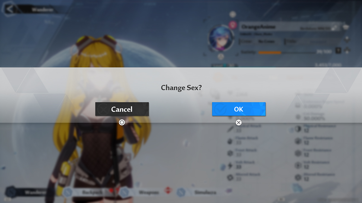 Tower of Fantasy Changing Gender How to Change Your Avatar From Male