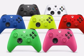 Xbox Wireless Controllers in multiple colors.