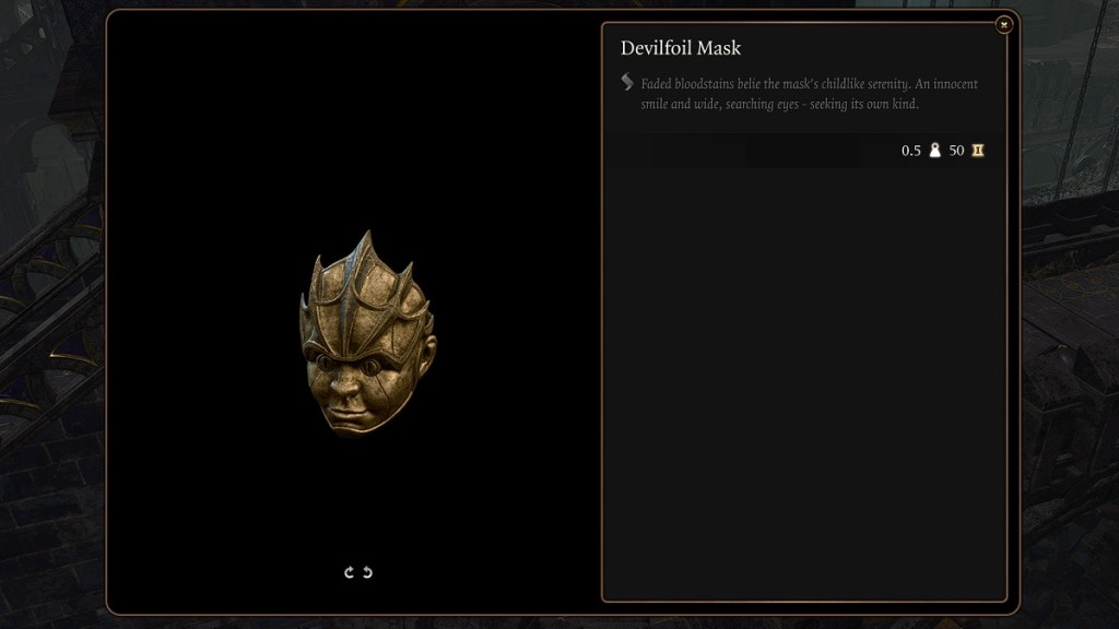 Baldur's Gate 3 Devilfoil Mask Devil Foil Locations Keep or Sell