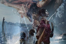 A blended image showing Monster Hunter and Resident Evil 2 remake.