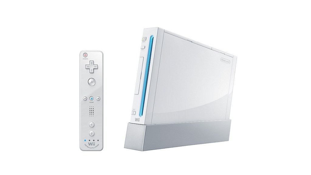 A Nintendo Wii on a white background.
