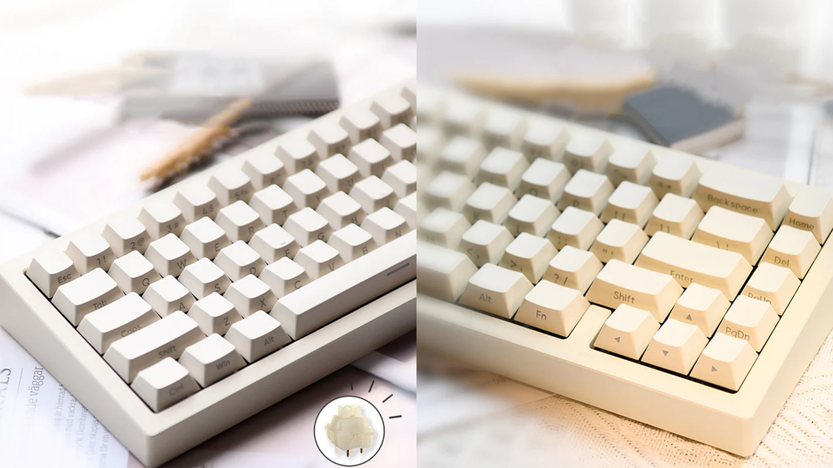 Ajazz AC067 White Moonlight Keyboard Review - GameRevolution