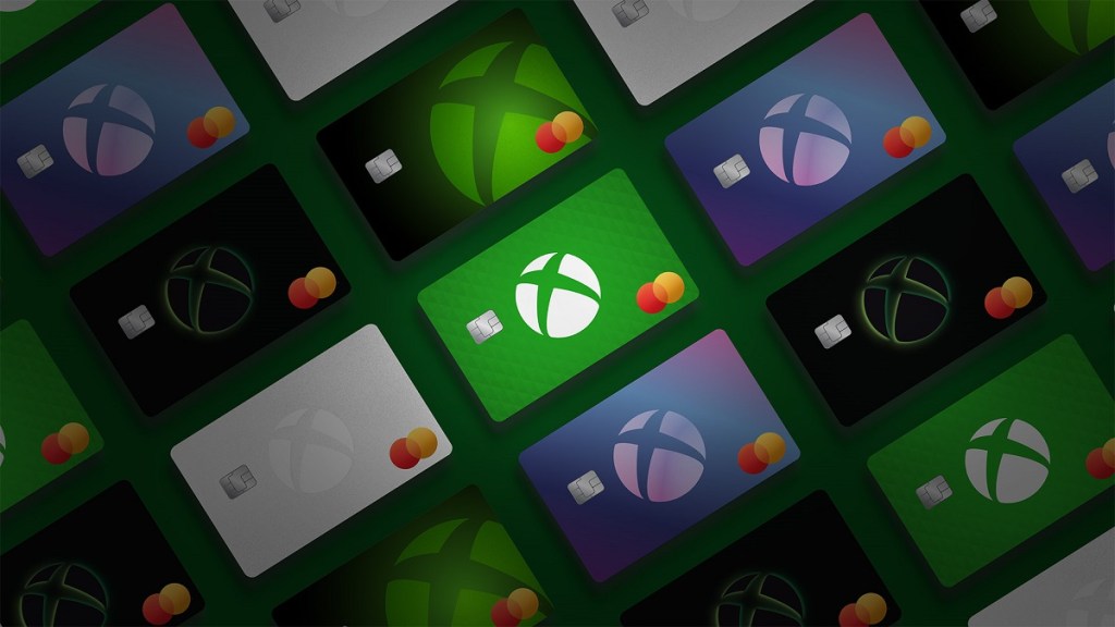 Le logo Xbox sur une série de cartes de crédit.