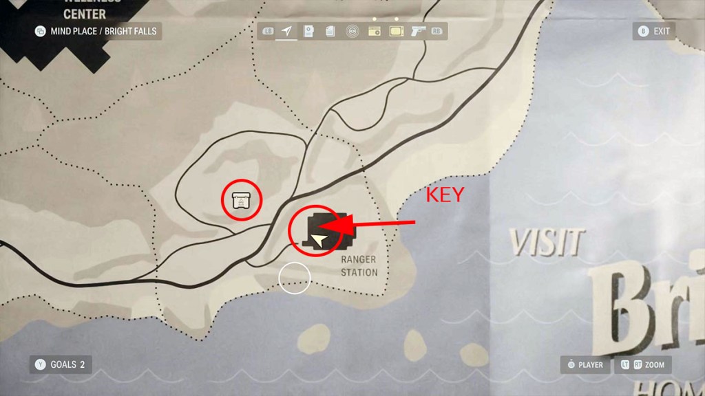Alan Wake 2 Bright Falls Stash Key Location Map