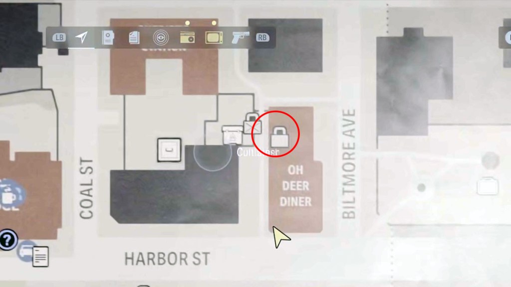 Alan Wake 2 Diner Locked Door Location Map