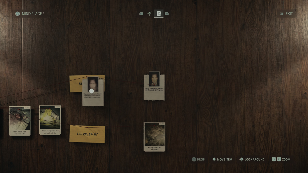 Alan Wake 2 Case Board How to Place Clues in