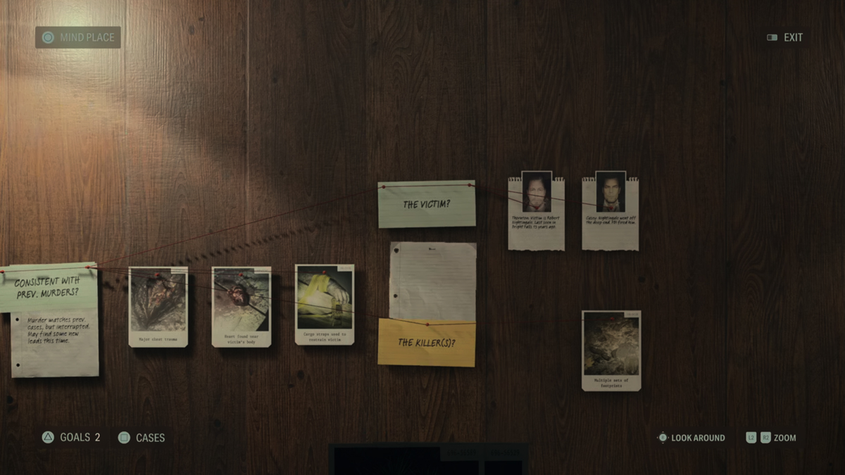 Alan Wake 2 Case Board How to Place Clues in