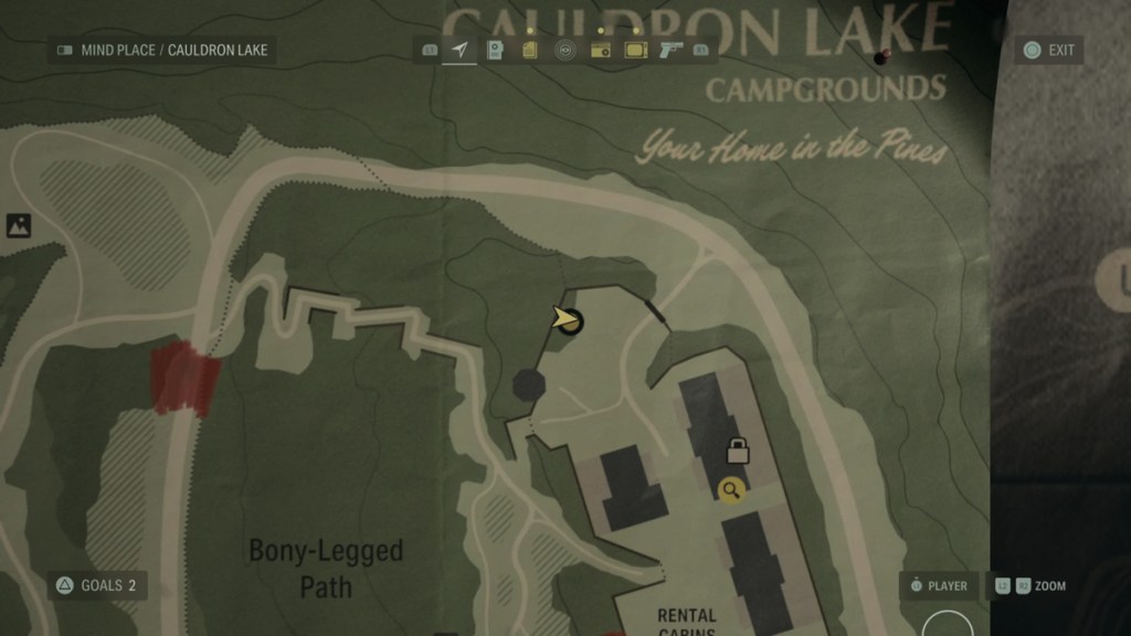 Alan Wake 2 Lake Rental Cabins Stash Key Location