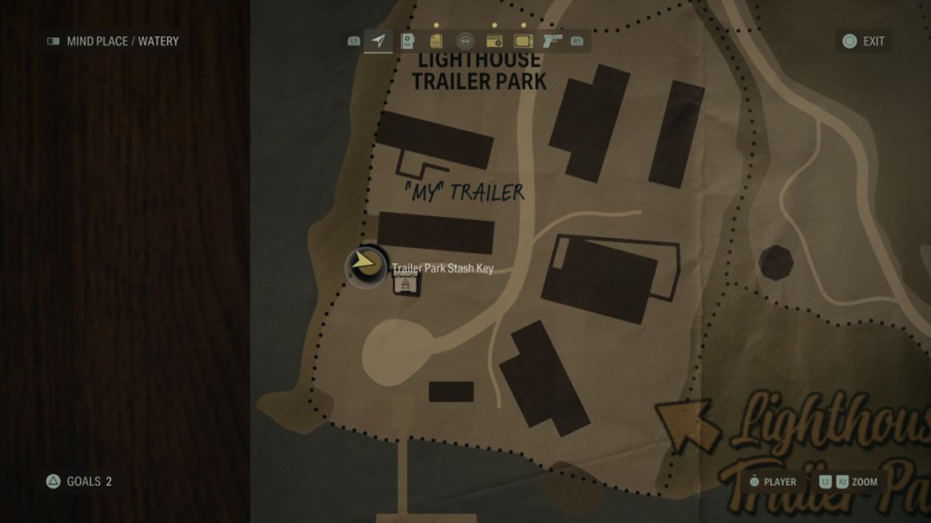 Alan Wake 2 Trailer Park Stash Key Location