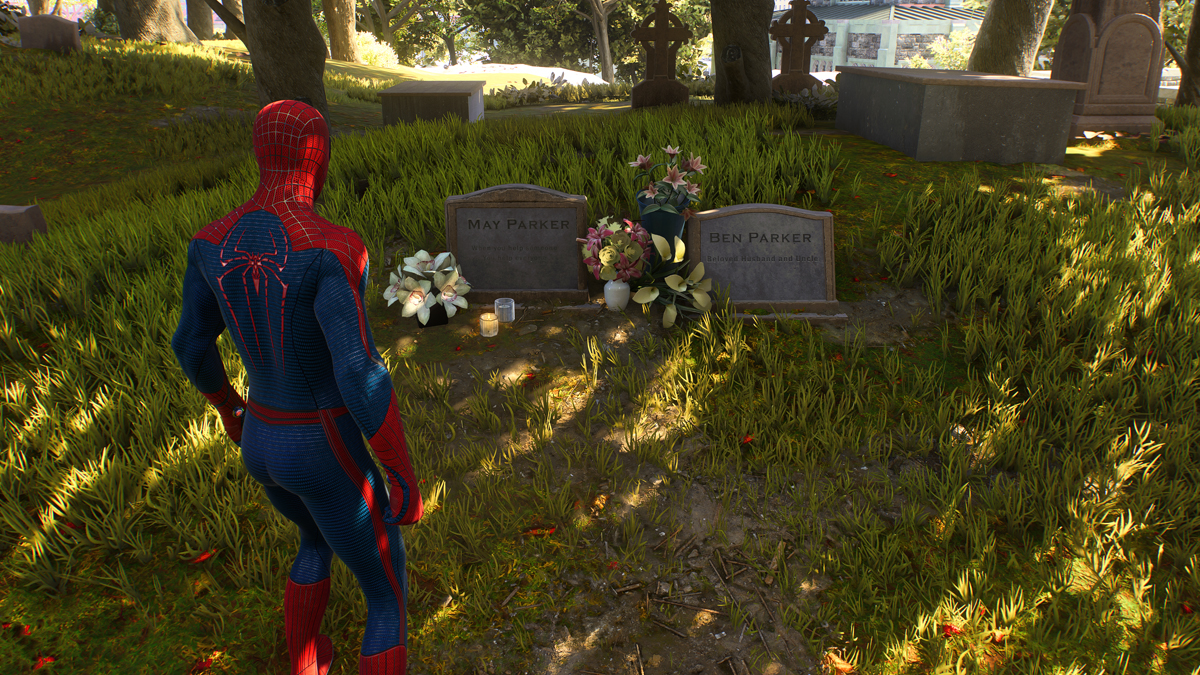 Where to find Aunt May's grave in Spider-Man 2