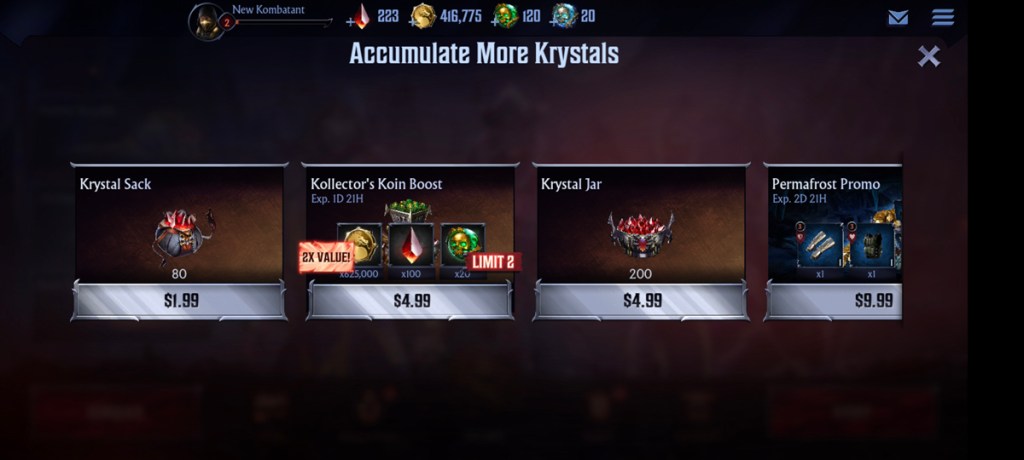 Mortal Kombat: Onslaught Krystals: How to Get Red Gems