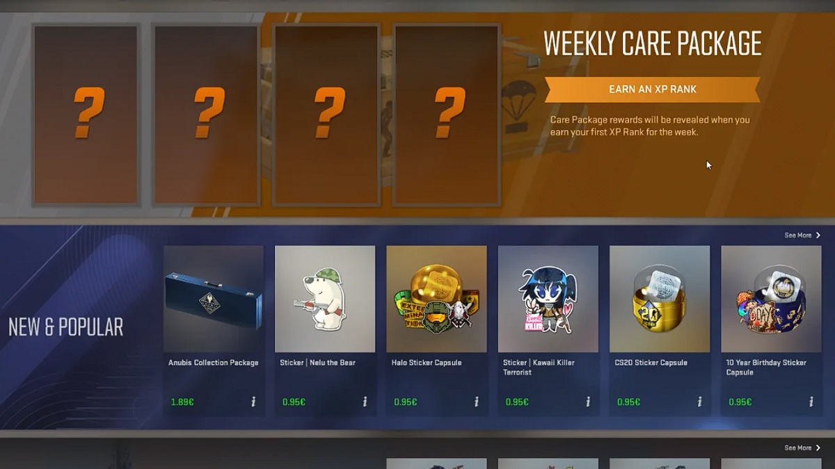 CS2 Weekly Care Package Reset: When Can You Get Free Packages ...