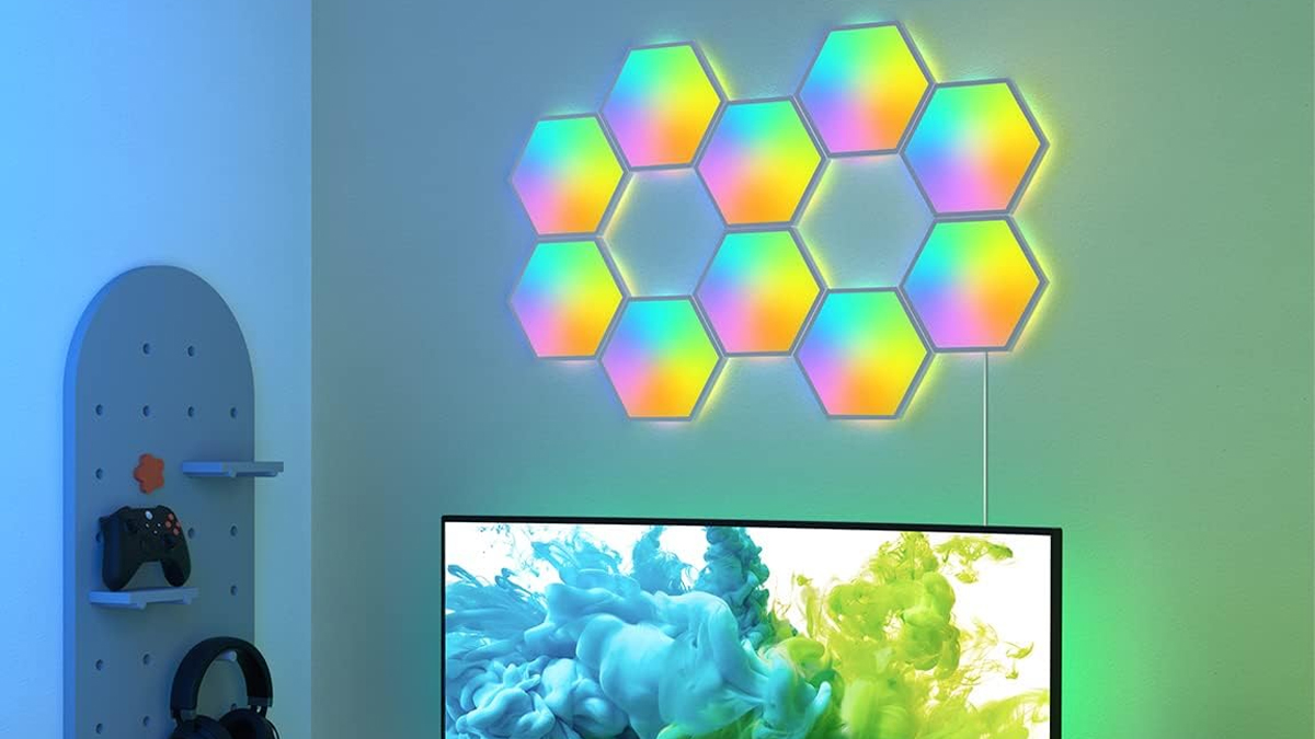 Mua Đèn LED Lục Giác Govee Glide Hexa Light Panels H6061 | DIY Trang Tri Tuong Lap Ghep Thong Minh 40 Che Do Mau San
