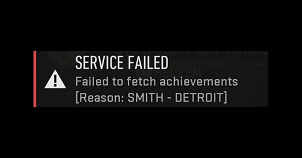 MW3 Failed to Fetch Achievements Reason Smith Detroit Fix for Modern ...