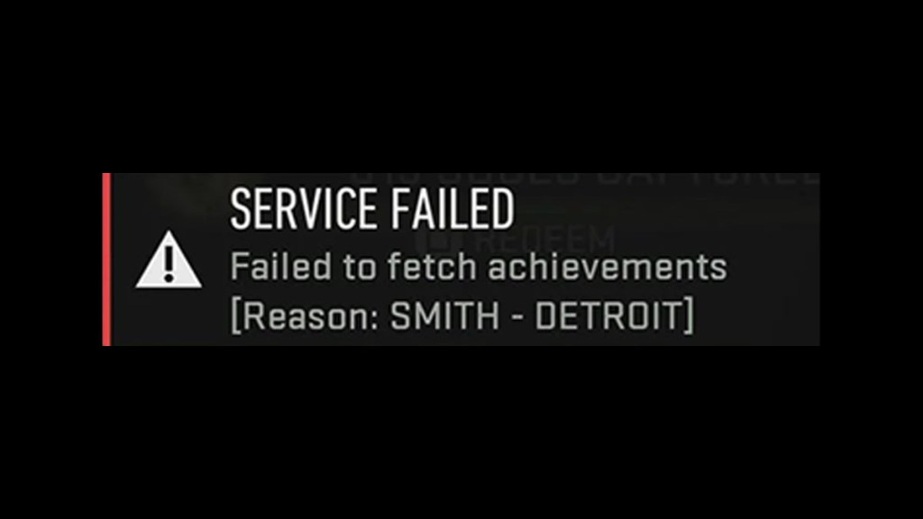 MW3 Failed to Fetch Achievements Reason Smith-Detroit Modern Warfare 3