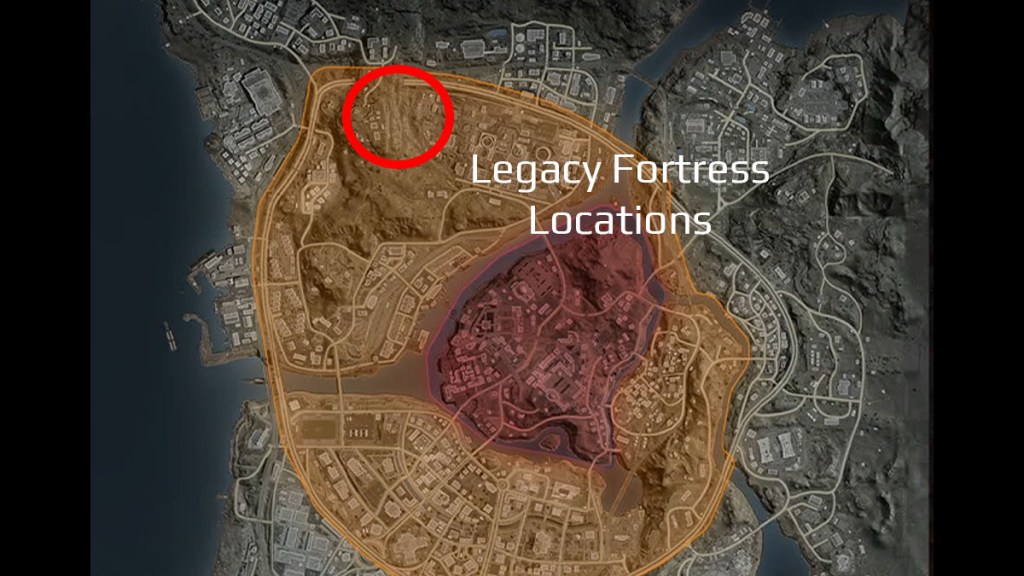 MW3 Zombies Legacy Fortress Location Map