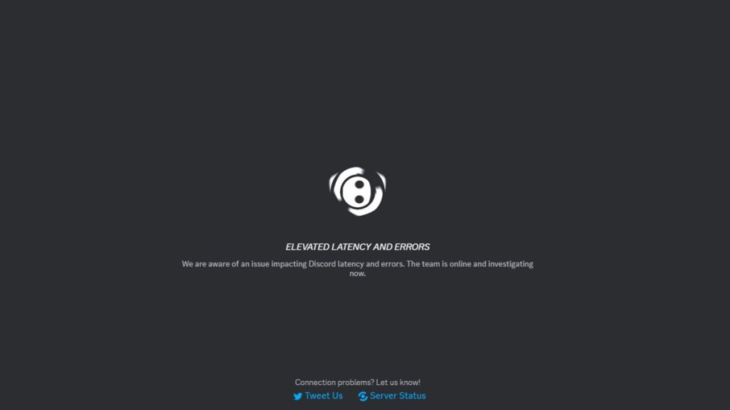 Discord Server Down Elevated Latency and Errors