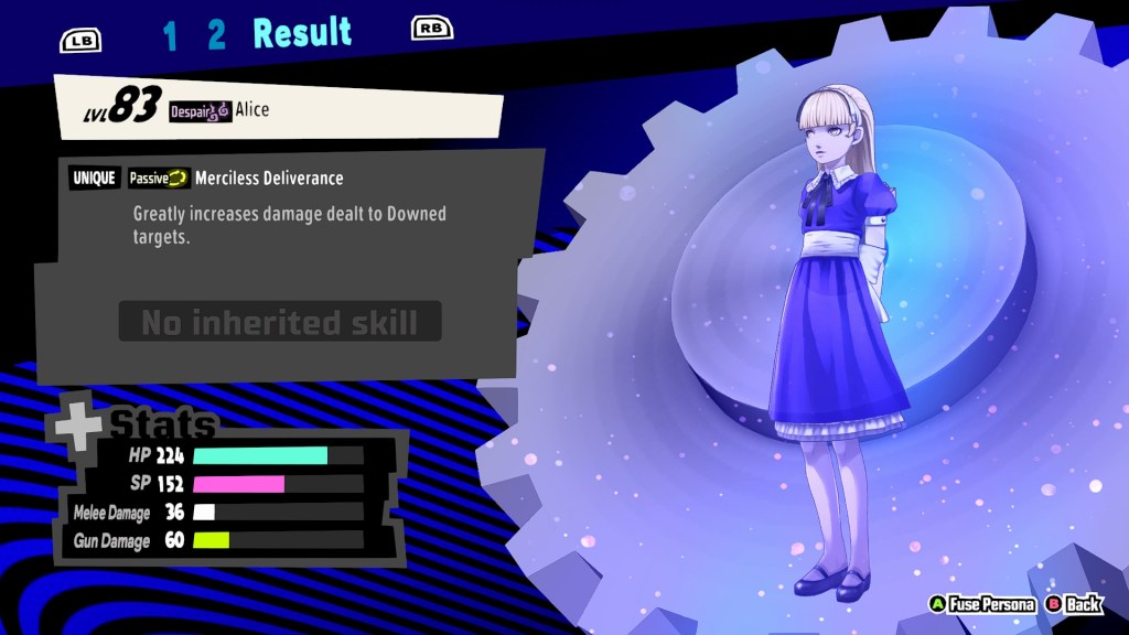 Persona 5 Tactica Alice Shiva Ardha Complete Compendium P5T Fusion Recipes Recipe