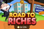 Monopoly Go Road to Riches Milestones Rewards List Event Banner January 8 2024