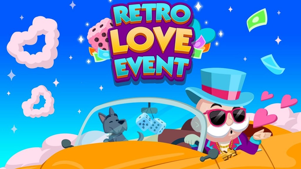 Monopoly Go Retro Love Milestones Rewards List February 11 2024 Valentine's Partner Heart Tokens