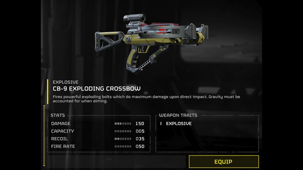 Helldivers 2 CB-9 Exploding Crossbow