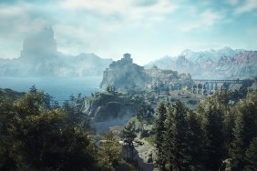 Dragon's Dogma 2: a huge vista with a misty castle off in the far distance.