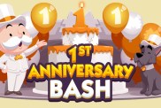 Monopoly Go 1st Anniversary Bash Milestones Rewards April 21 2024 Banner